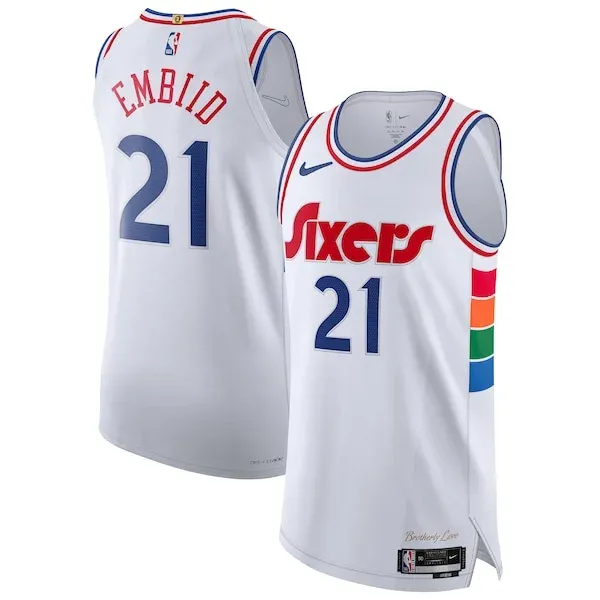 Joel Embiid PHI Authentic Jersey - trendy authentic - White sports