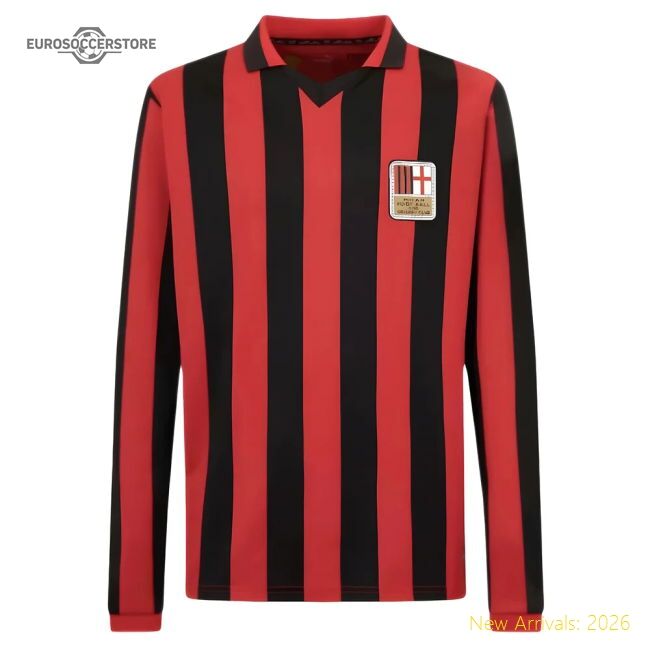 Ac Milan 125th Authentic Shirt Ls (black-red) - Cost-effective