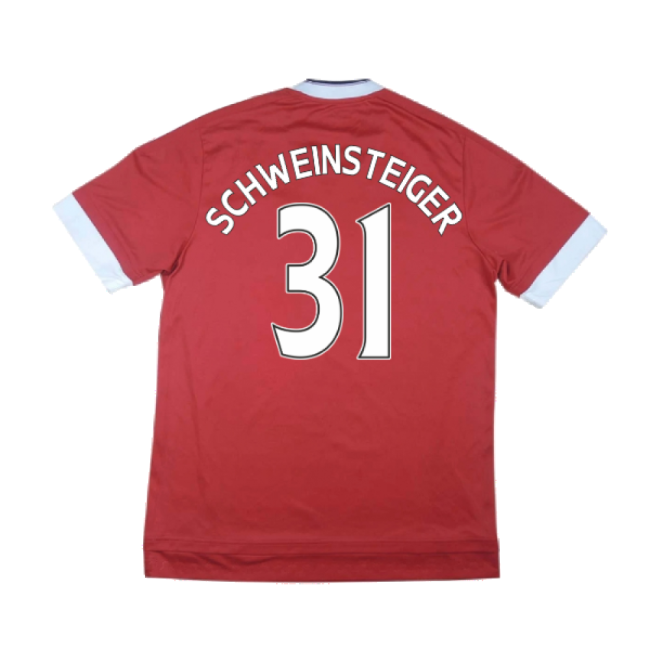 Manchester United 2015-16 Home Shirt ((Excellent) M) (Schweinsteiger 31)