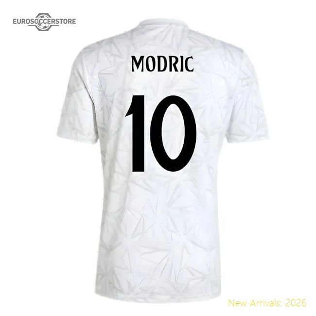 2024-2025 Real Madrid Pre-match Shirt (white) (modric 10)
