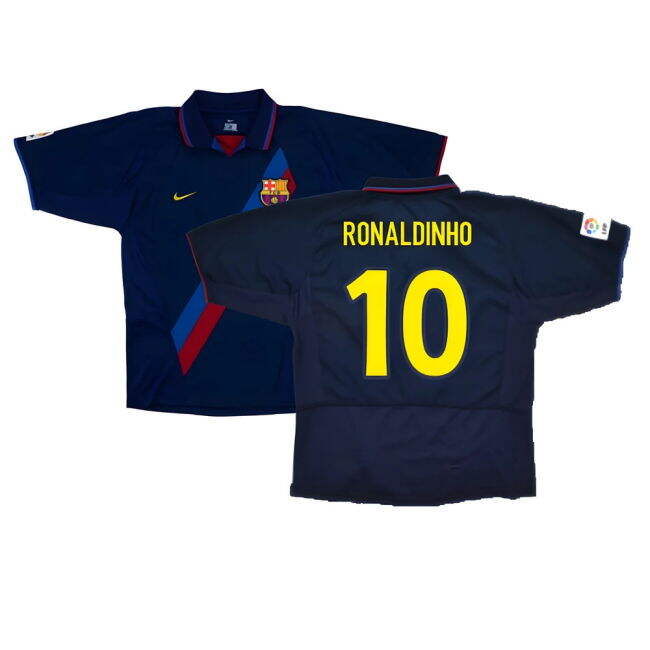 Barcelona 2003-04 Third Shirt ((Very Good) XXL) (Ronaldinho 10)