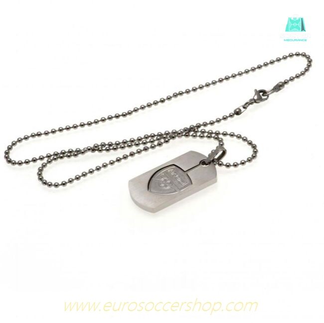 Arsenal FC Cut Out Crest Dog Tag & Chain