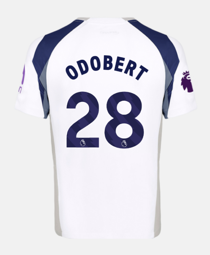 Home Jersey of Tottenham Hotspur: ODOBERT 28 for the 25-26 Season