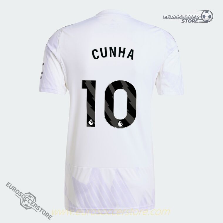Away Jersey for Manchester United: CUNHA 10 Edition (25-26 Season)
