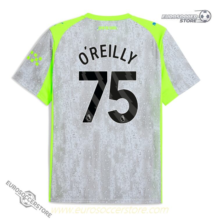 Manchester City's 25-26 Third Jersey featuring O’REILLY with the number 75.
