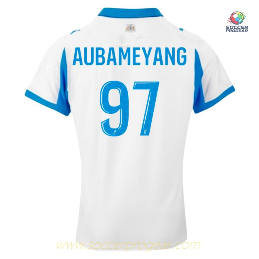 OM Premium Home Soccer Jersey 2025-2026 Season Aubameyang