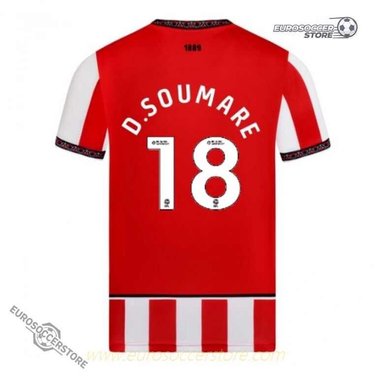 Sheffield United's 25-26 Home Jersey featuring D.SOUMARE with the number 18.
