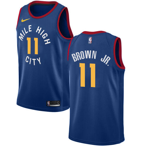 Nuggets #11 Bruce Brown High-Quality 2024 Statement NBA Jersey -