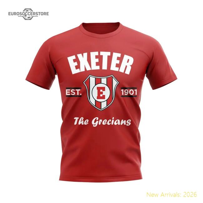 High-quality Exeter Established Football T-shirt (red) - Premium Quality