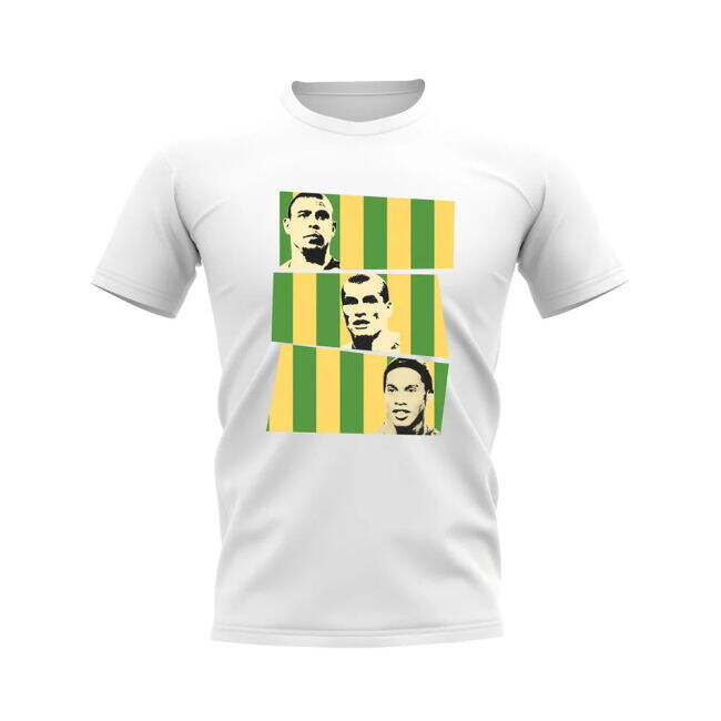 Ronaldo Rivaldo Ronaldinho Brazil Trio T-Shirt (White)
