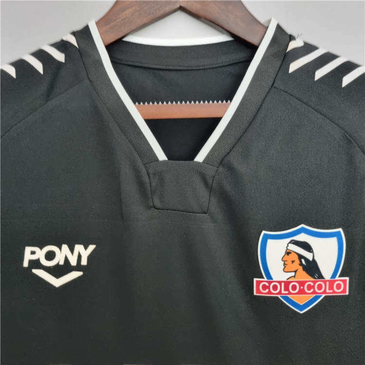 Colo-Colo Retro Soccer Jersey 1992 Black Away Football Shirt -