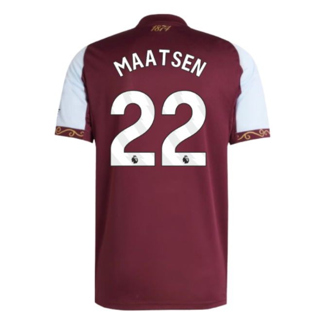 Rare 2025-2026 Aston Villa Home Discounted - Elite Maatsen 22 Adu#502