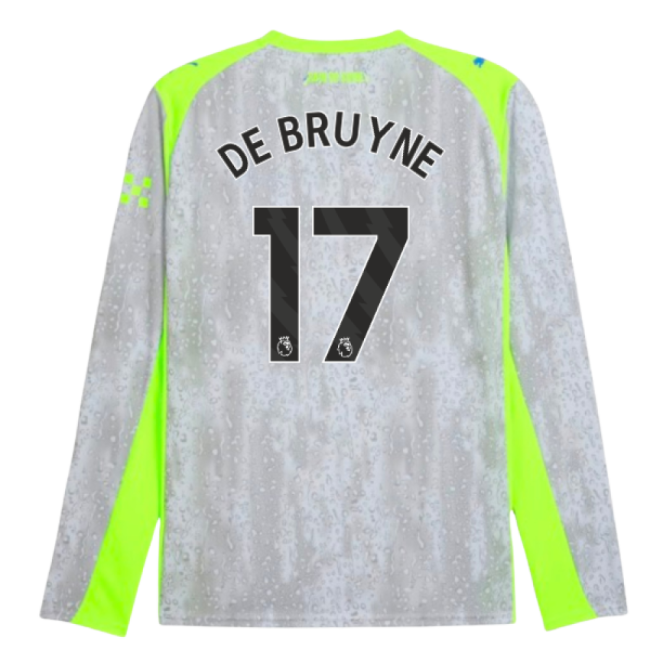 High-Quality Man City Bruyne 17 2025 2025-2026 Man City Long Sleeve...