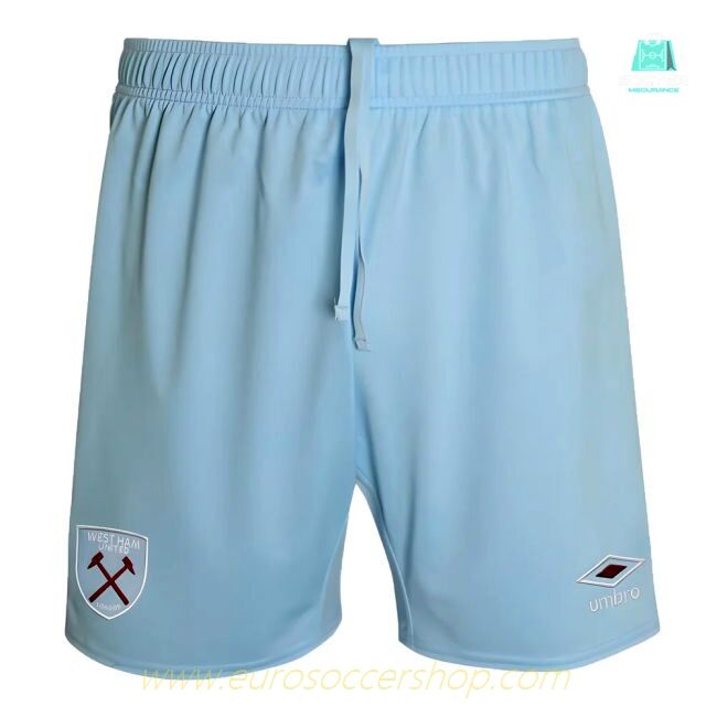 2024-2025 West Ham Home Change Shorts (Sky Blue) - Kids