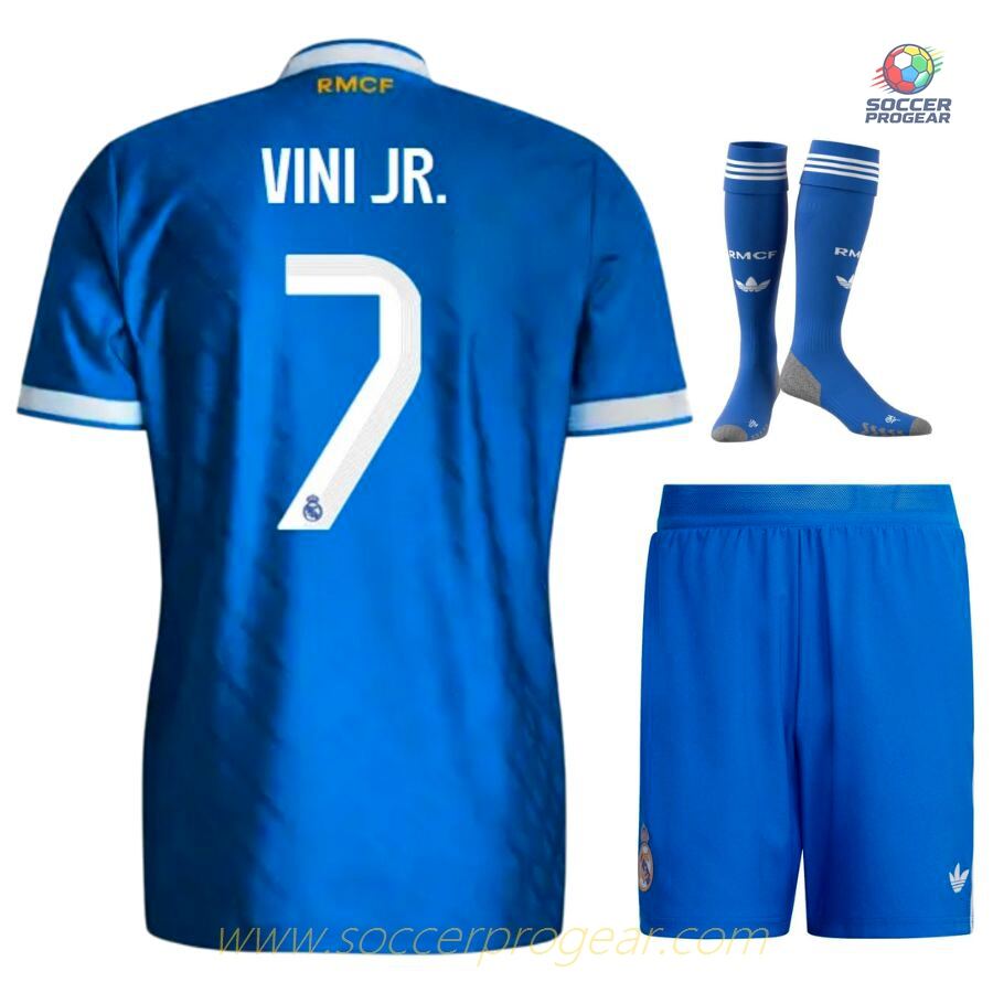 Real Madrid Third Youth Jersey Set Soccer Football Shirt 2025-26 Edition Vini Jr.
