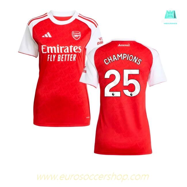 2025-2026 Arsenal Home Shirt (Womens) (Champions 25)