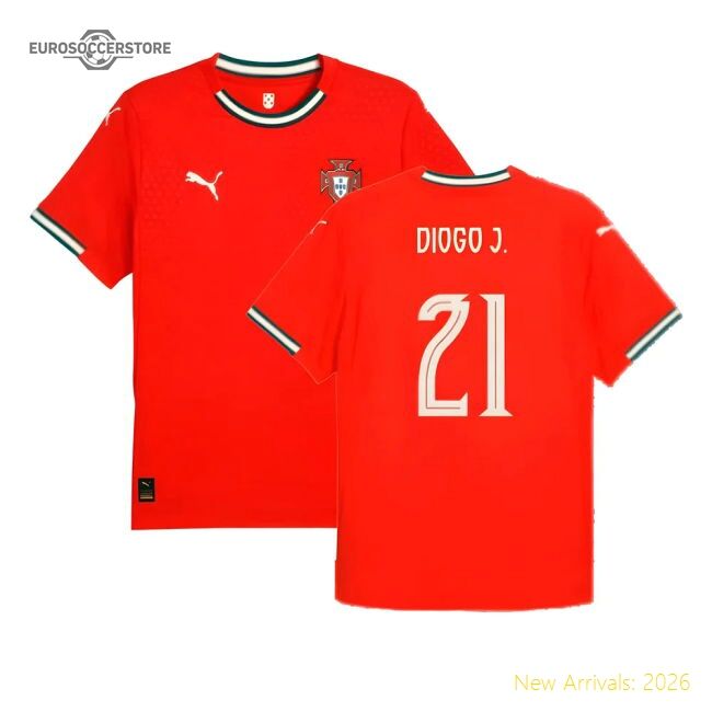 Official 2025-2026 Portugal Home Jersey (diogo J. 21