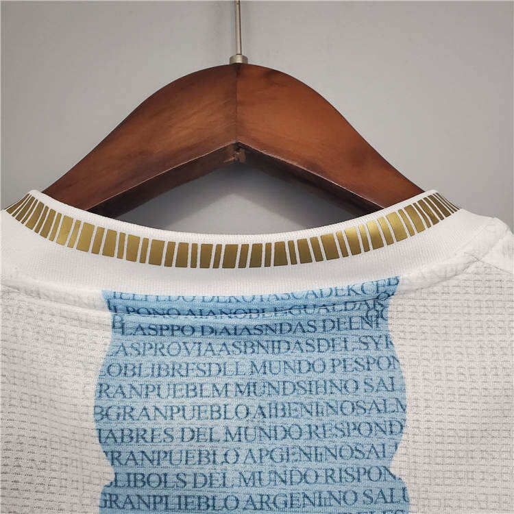 2021 Argentina Maradona Commemorative Edition White Soccer Jersey