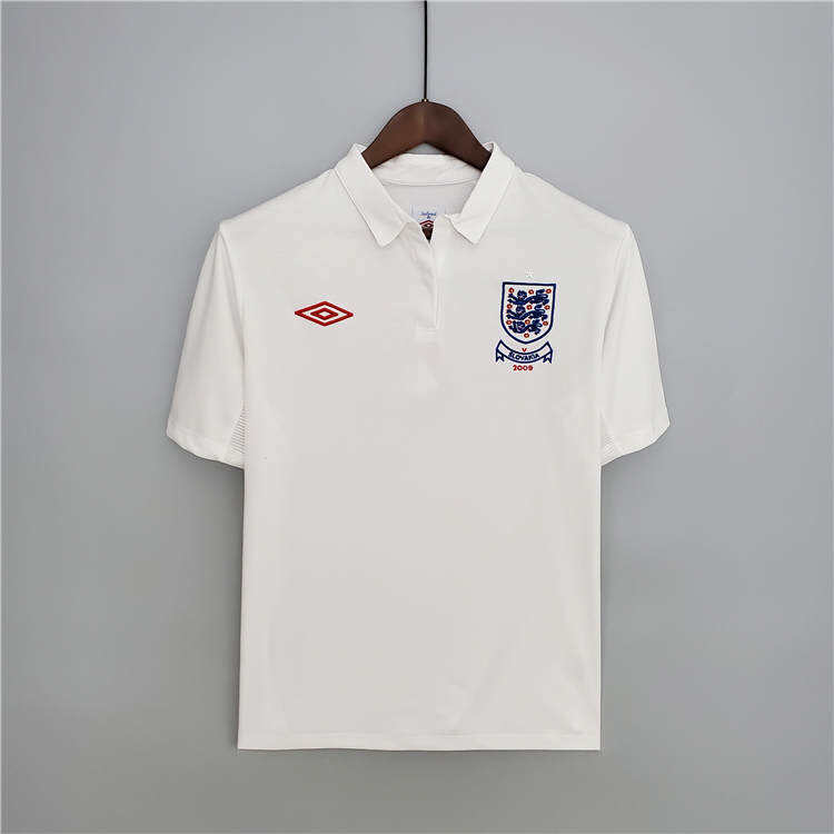 2010 England Home White Retro Soccer Jersey Football Shirt - Official