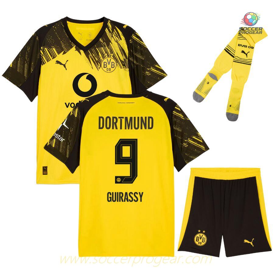 BVB Dortmund Home Team Jersey Children Team Jersey 2025/26 Collection Guirassy