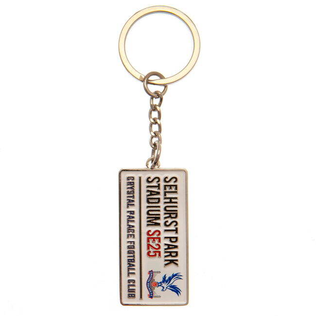 Crystal Palace FC Embossed Street Sign Keyring - fan gear