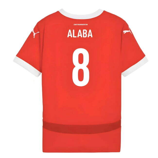 Latest Durable Austria Home Football Shirt (Alaba 8) (Kids)