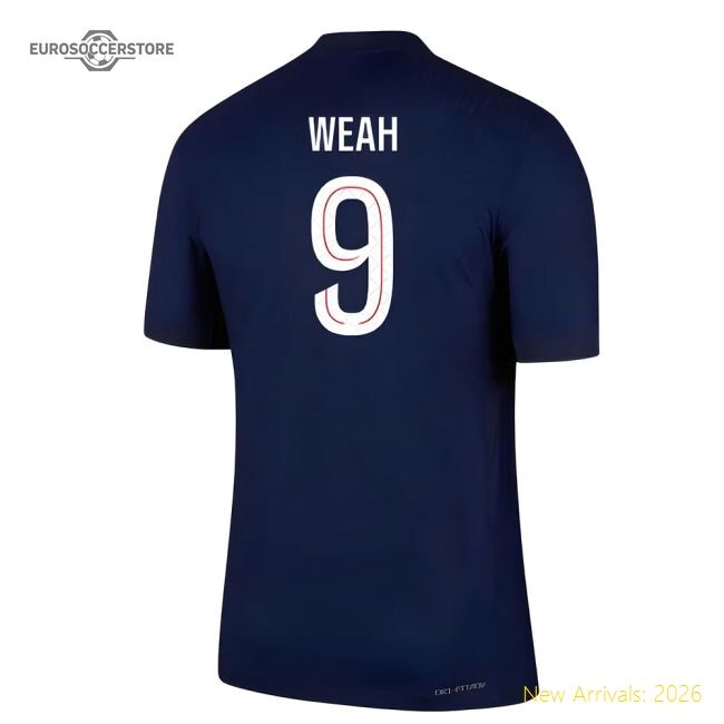 Fan-Favorite 2025-2026 Psg Home Dri-Fit Adv Authentic Shirt (Weah 9)