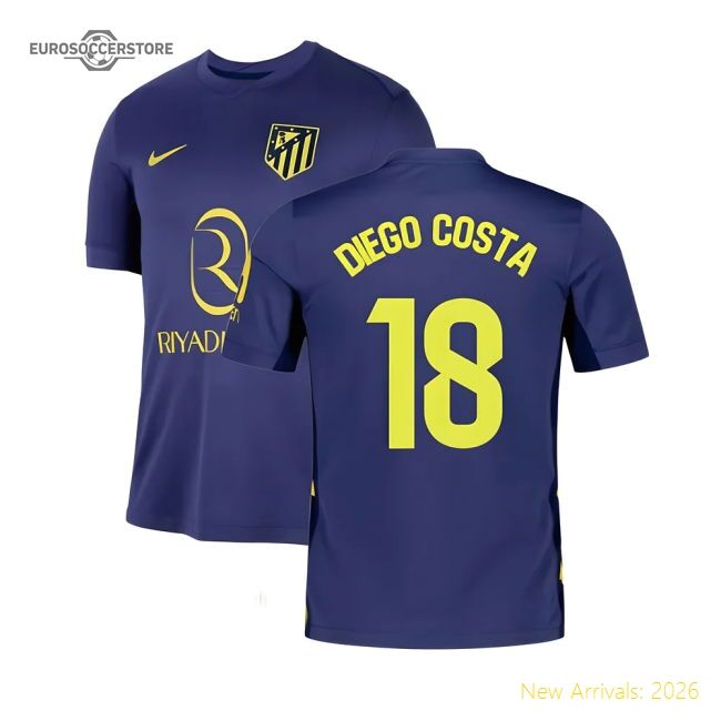 Best-Selling 2025-2026 Atletico Madrid Away Shirt (Diego Costa 18)