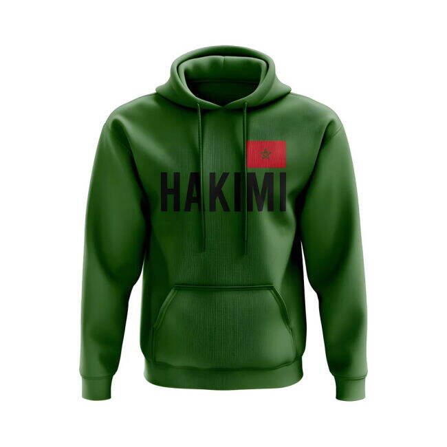 Achraf Hakimi Morocco Name Hoody (Green)
