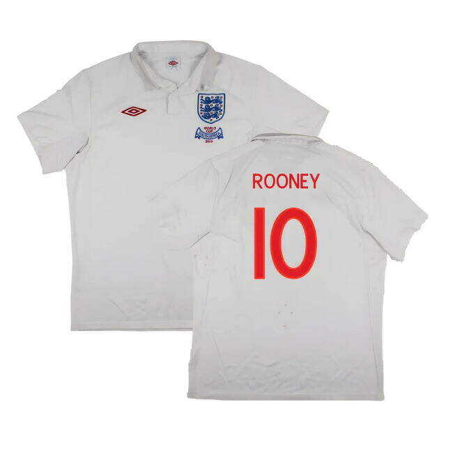 Cost-effective England 2009-10 World Cup Home shirt (XL) (Very Good) (ROONEY 10) Online Shop