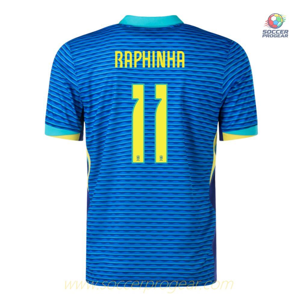 Brazil Away Team Soccer Shirt 2024-25 Edition Raphinha