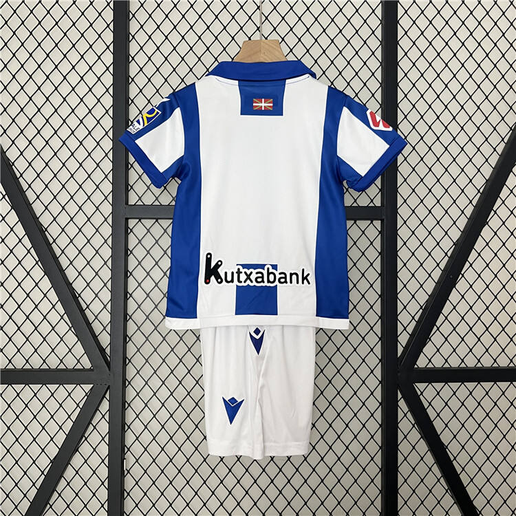 Durable Kids Real Sociedad 202425 Home Football Kit ShirtShorts