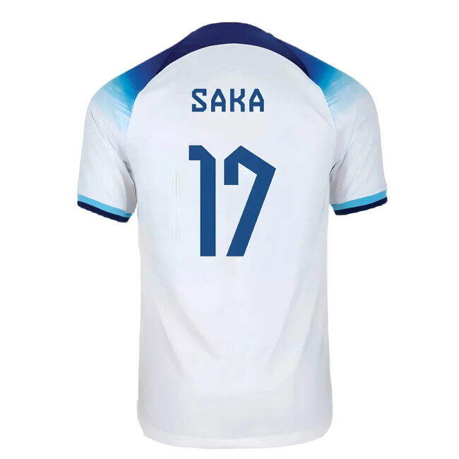 Genuine 2022-2023 England European Championship Home Strip (Saka 17)