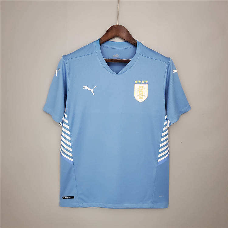 Uruguay 2021 Home Kit Soccer Jersey Blue Football Shirt - Official