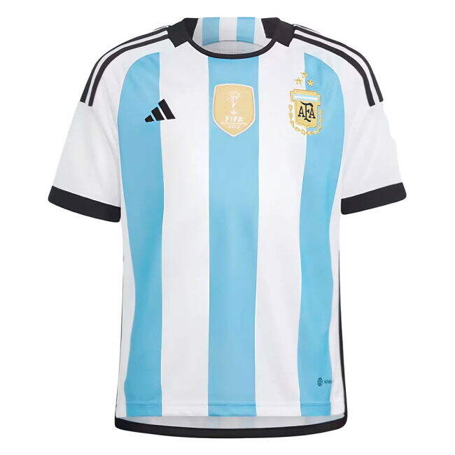 Argentina 2022 World Cup Winners Home Shirt - Kids (MAC ALLISTER 20)