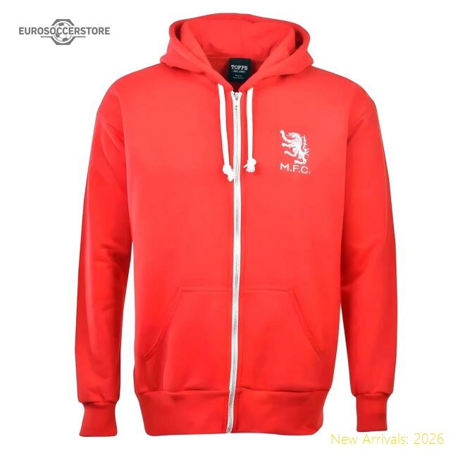 Official Middlesbrough Football Club Zipped Hoodie - Red - Premium
