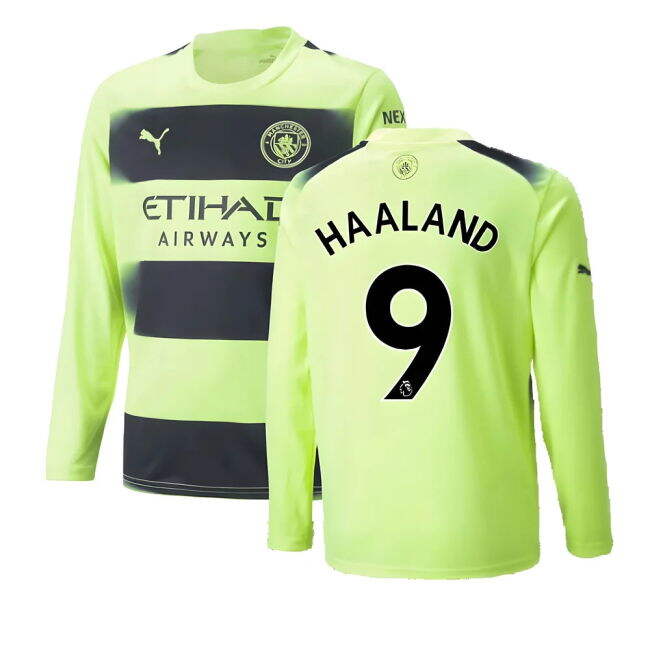 Premium-Quality Man City HAALAND 9 2022 2022-2023 Man City Long Sle...