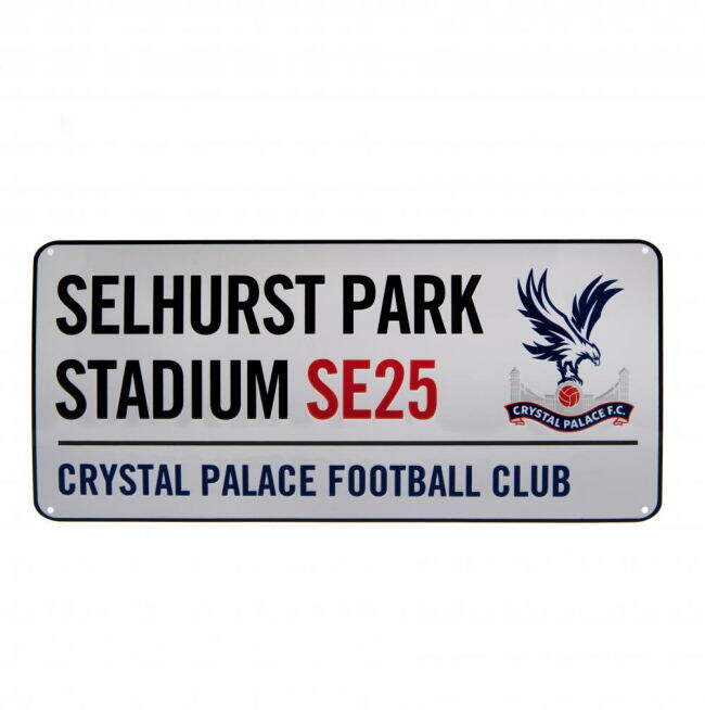 vintage Crystal Palace FC White Street Sign