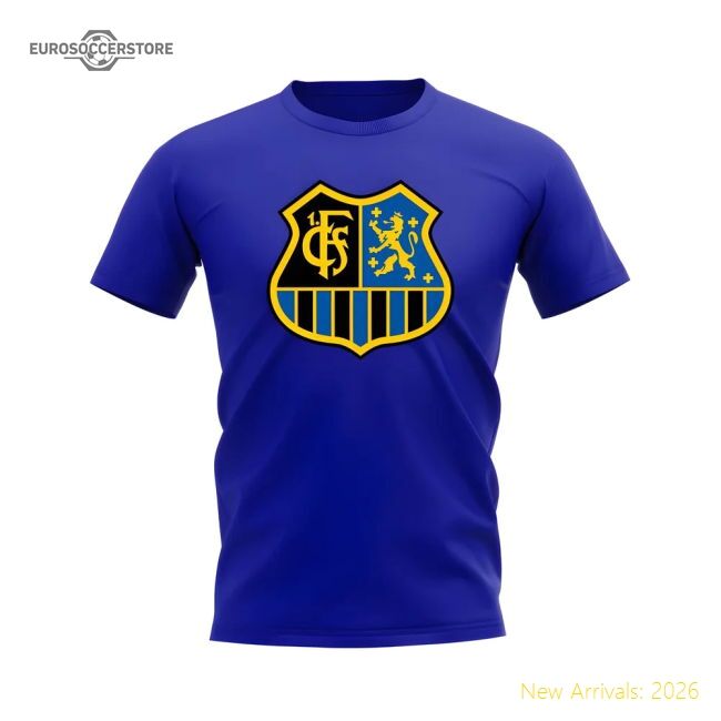 Top-grade Saarbrucken Badge Fan T-shirt (royal Blue) - Fantastic Value