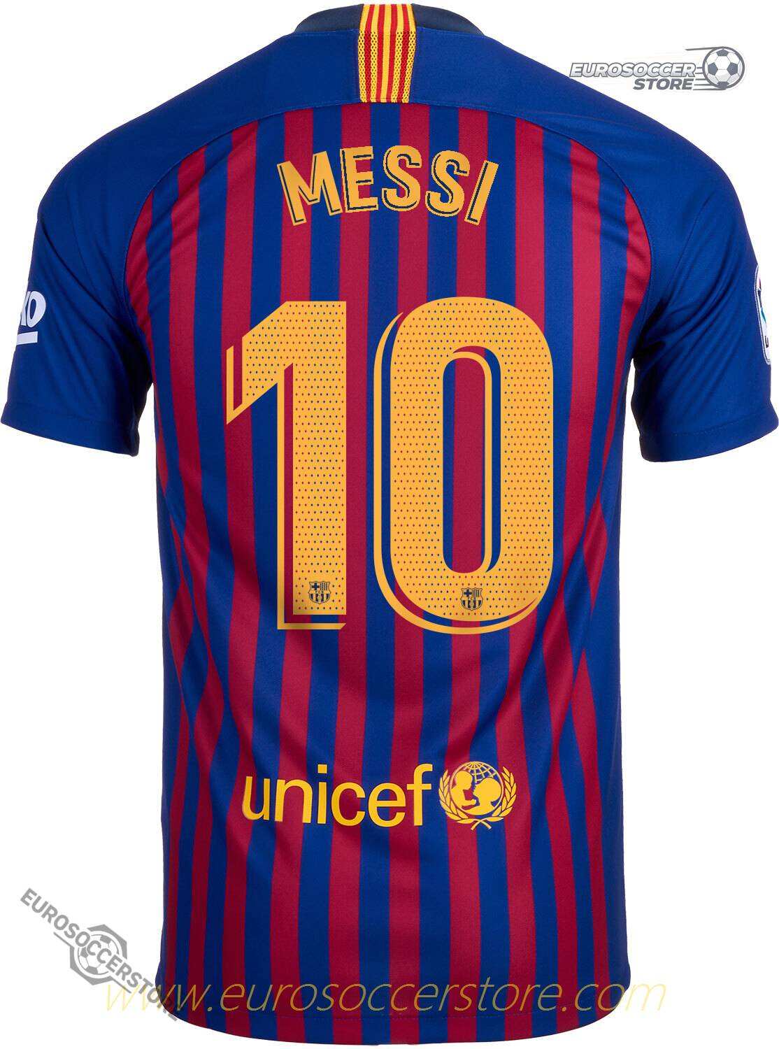 Barcelona's Home Jersey No. 10 Worn by Messi During the 18-19 Season