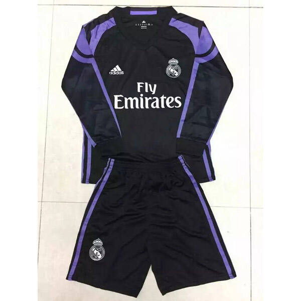 Kids Real Madrid LS Third 201617 Soccer KitsShirtShorts - Official