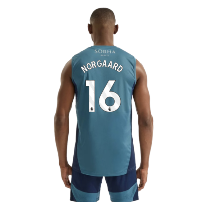 Men's 2025-2026 Arsenal Sleeveless Jersey (Blanch Blue) (Norgaard 16)
