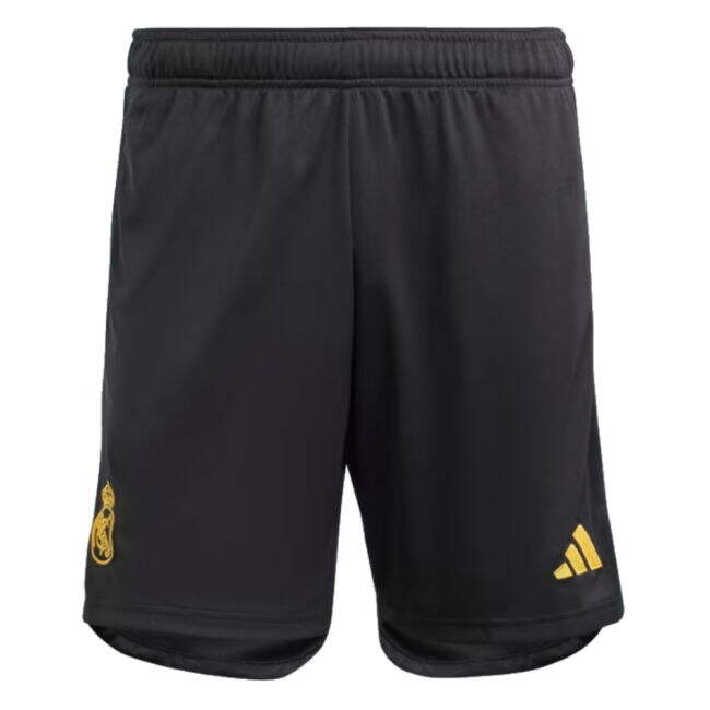 2023-2024 Real Madrid Third Shorts (Black) - Match Day Ready - Cust...