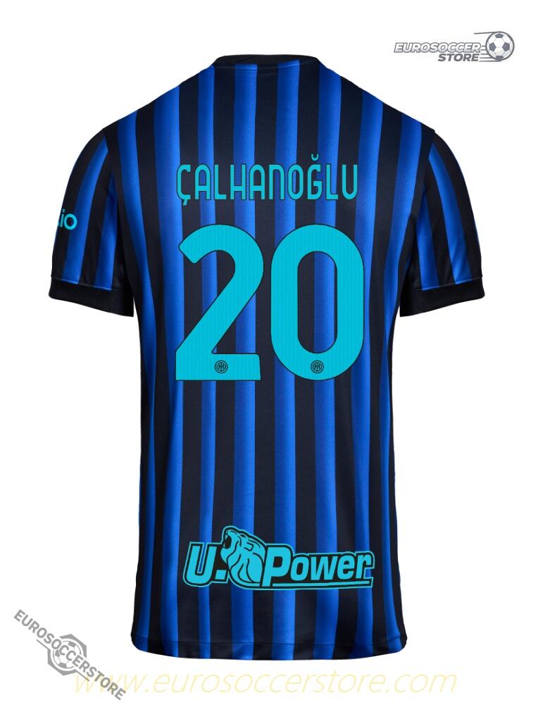 Inter Milan 2025-26 Season Home Jersey with ÇALHANOĞLU 25 Printing