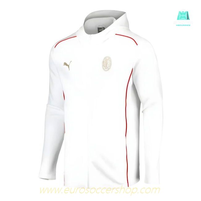 2024-2025 AC Milan Casuals Hooded Jacket (White)