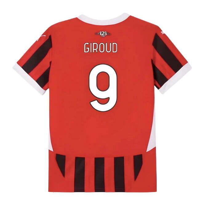 Kids AC Milan Soccer Club Collectible Home Exclusive Kit (Giroud 9)