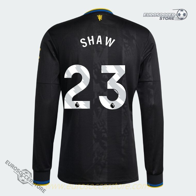 SHAW's 23 Third Long Sleeve Jersey for Manchester United during the 25-26 season