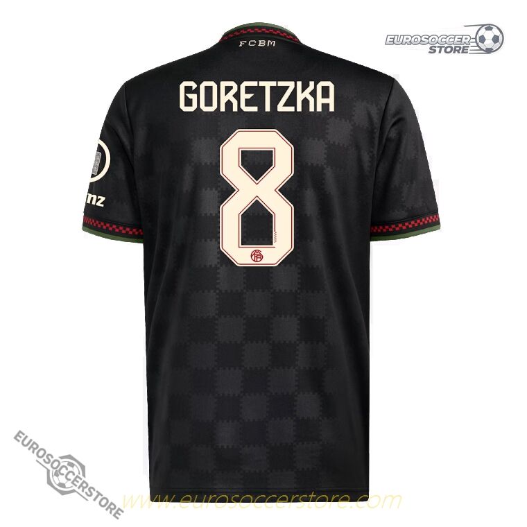 Bayern Munich 25-26 Champions League GORETZKA Number 8 Jersey