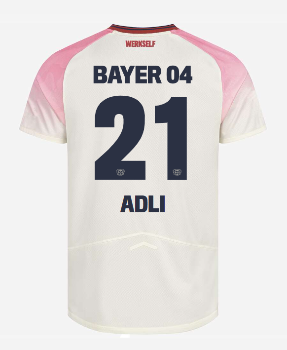Away Jersey of Bayer 04 Leverkusen for the 25-26 season, featuring ADLI 21