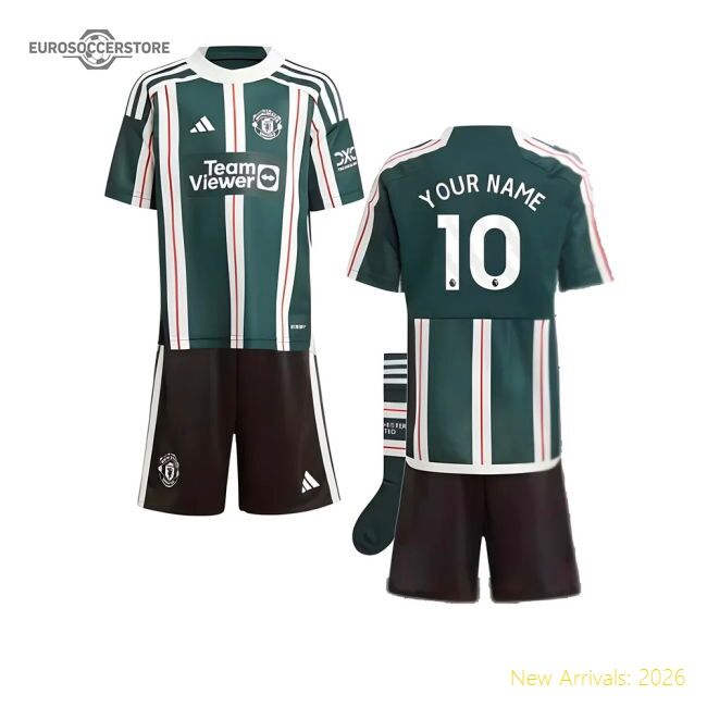 Official 2023-2024 Man Utd Away Mini Kit (your Name) - Premium